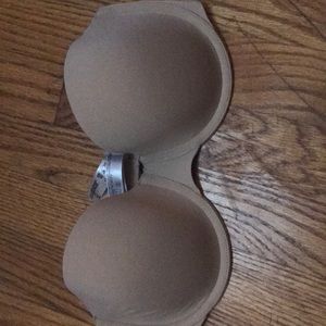 Strapless tan bra